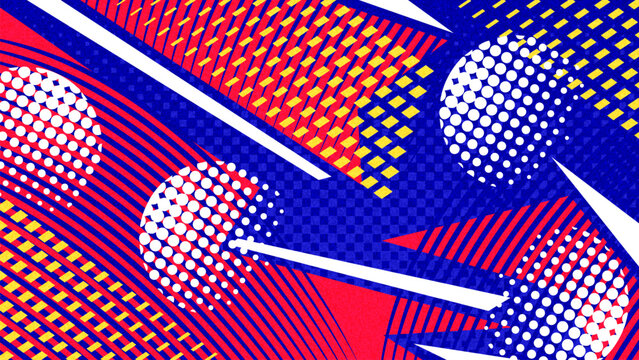 Abstract Sport Background With Halftone Patterns And Dynamic Geometric Shapes. Dynamic Background For Banner and Poster Design for Sport or Game Events