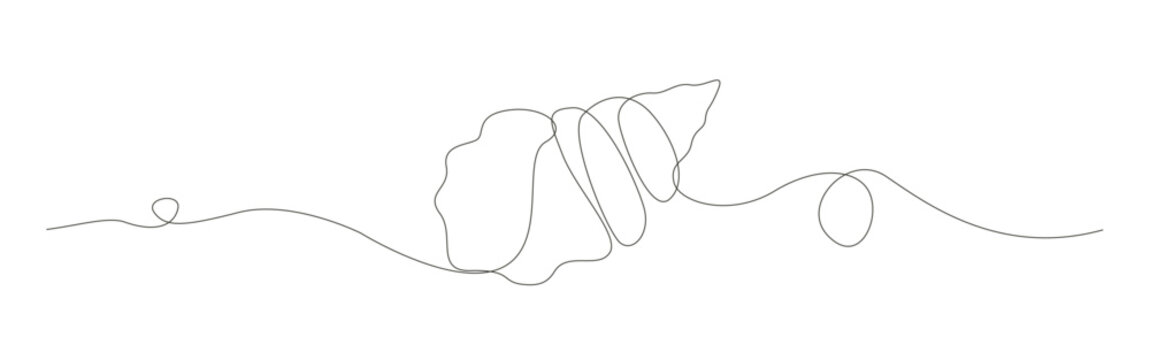 Oyster shell continuous line art design, suitable for seafood restaurant branding, printed decor, or marine themed merchandise. ocean themed design
