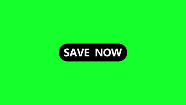 animated icon Save now button sign animation in 4K animation with alpha channel  save now button with mouse cursor icon animated on transparent background 