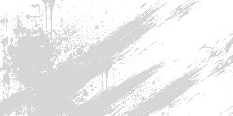 Obraz premium Abstract Splatter: A dynamic abstract design featuring light gray paint splatters and bold brush strokes on a white canvas, evoking a sense of artistic energy and creativity.
