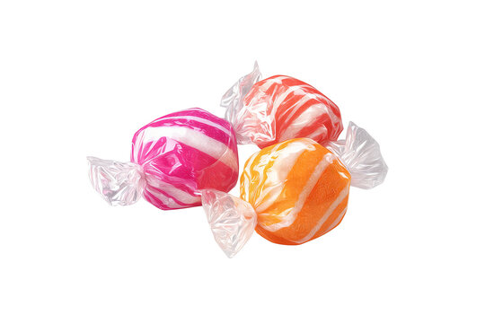Sweet candy clipart isolated on transparent background, colorful confectionery PNG cutout collection