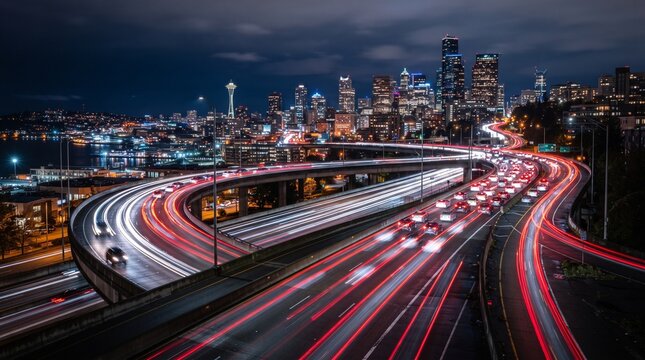 traffic at night
