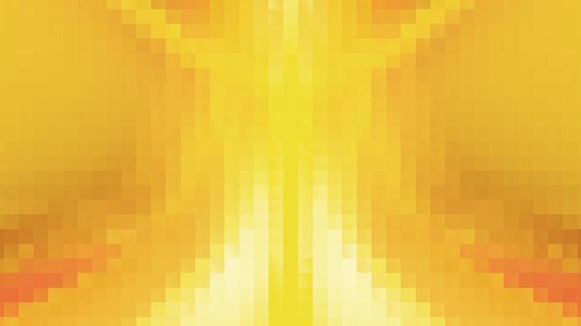 Vibrant Yellow and Orange Pixel Grid Background