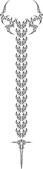 Fototapeta premium Tribal Cybersigilism tattoo design