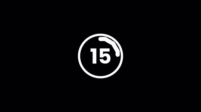 20 Second Minimalist Countdown Timer for Digital Content and Presentations 4k video