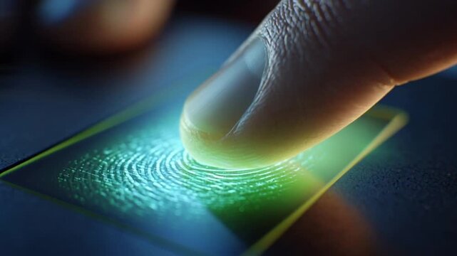 Biometric fingerprint scanner activated by human finger touch