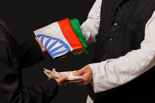 Politician taking bribe 