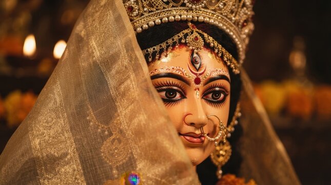 Durga Face Portrait