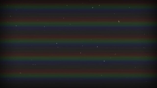 TV Screen Overlay with Dust, CRT Scanlines Texture, 4K Loop