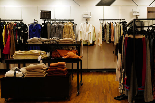 Interior display shelf of fashion and accessory at 'SAK OFF FIFTH' famous department dore, the most populous city- NY, USA