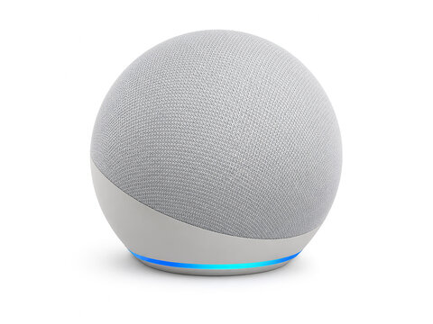 Bluetooth speaker isolated on white background.