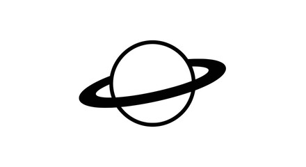 Saturn Planet Ring System Icon. © Slowme