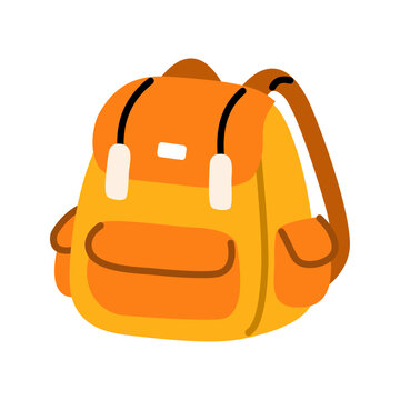Cute Camping Backpack Flat Illustration Isolated on Transparent Background for Hiking Adventure Travel Design