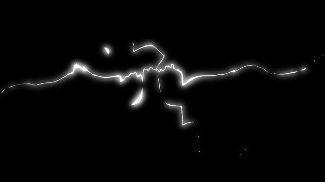 Flash FX electric lightning bolt motion effect on black background, glowing thunder energy bursts, cartoon storm overlay, electric spark discharge, energy flash dynamic shockwave effects, 4k