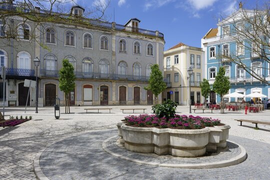 Square Viscount Serra do Pilar, Traditional architecture, Santarem, Ribatejo, Portugal