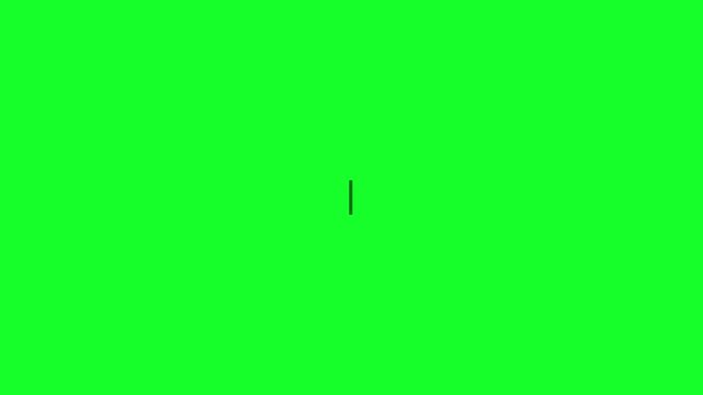 White blinking typing cursor text animation in 4K animation with alpha channel  on transparent background 