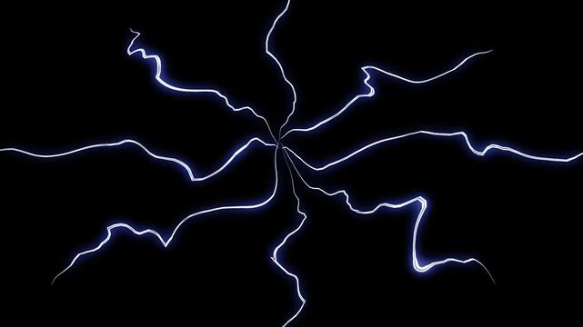 4k flash FX electric lightning thunder energy burst animation, high voltage plasma explosion, neon lightning bolts, hand drawn anime storm effects, dynamic cartoon VFX overlay, black screen.