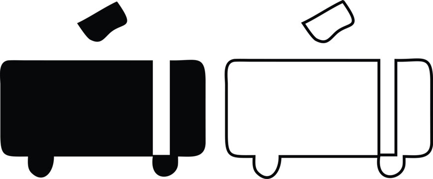 Minimalist credit card reader payment terminal icon vector set featuring classic electronic POS machine swipe transaction solid silhouette and outline line art graphic design illustrations