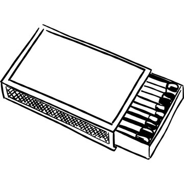 Hand Drawn Matchbox Vector Illustration