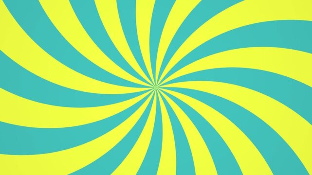 Yellow and blue twisted ray burst background pattern for graphic design