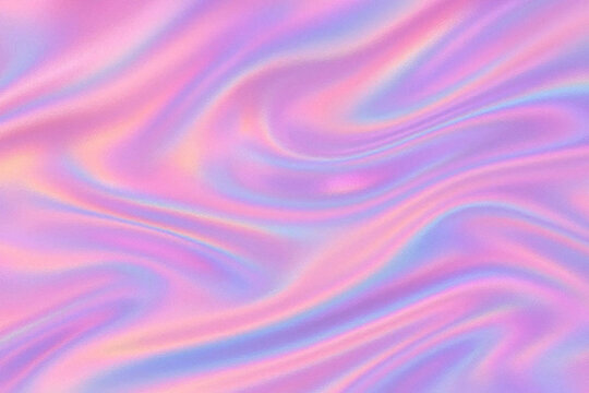 Iridescent Holographic Pastel Fluid Waves Abstract Background