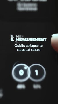 Measurement Step Showing Qubits Collapsing Into Classical States
