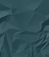 Obraz premium Dark teal crumpled paper background with subtle grain texture