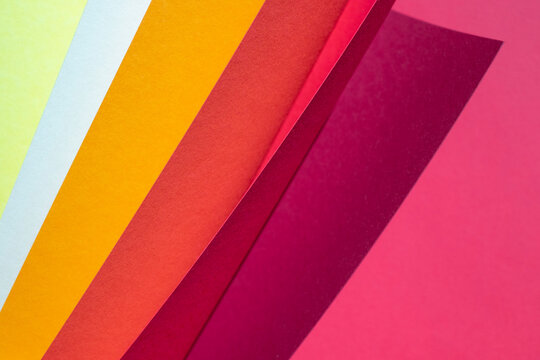 Color spectrum papers as an abstract background