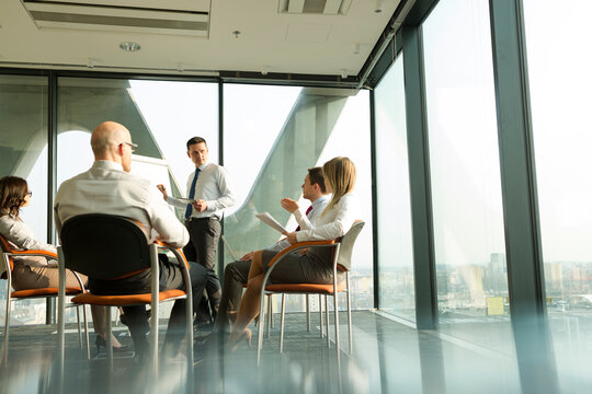 Group of businesspeople attending a seminar