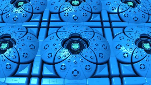 gears on blue background