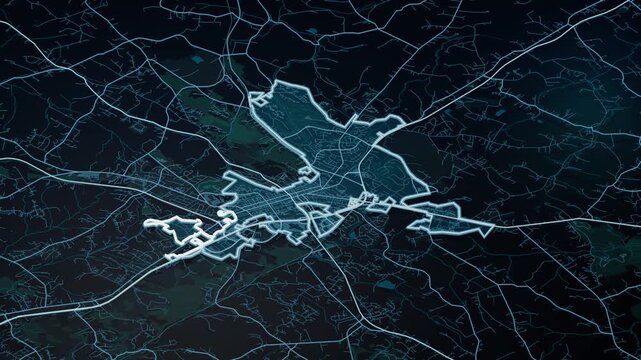 Westminster United States Glowing Digital Map Animation