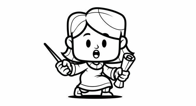 Young boy in chef uniform holding a wooden spoon.