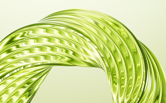 Flowing transparent curve lines background, 3d rendering.