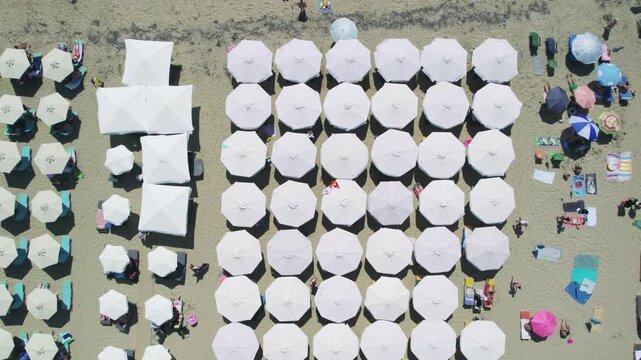 Aerial Panoramic Beach View Nea Kallikrateia Greece