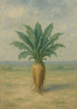 Surreal root plant art