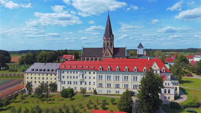 Erzabtei Sankt Ottilien, Kloster der Missionsbenediktiner, Eresing, Bayern, Deuschland