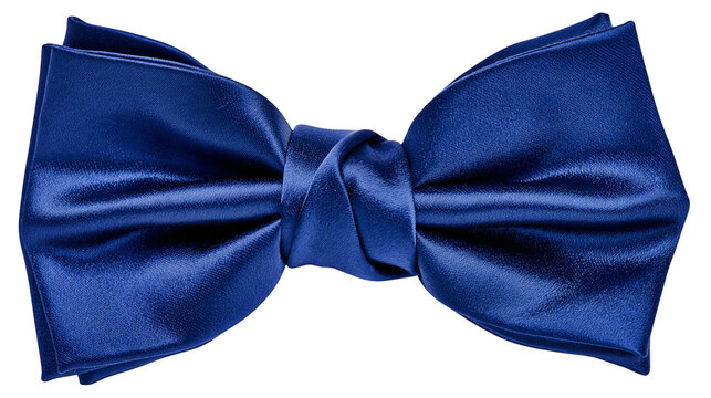 Satin royal blue bow tie accessory
