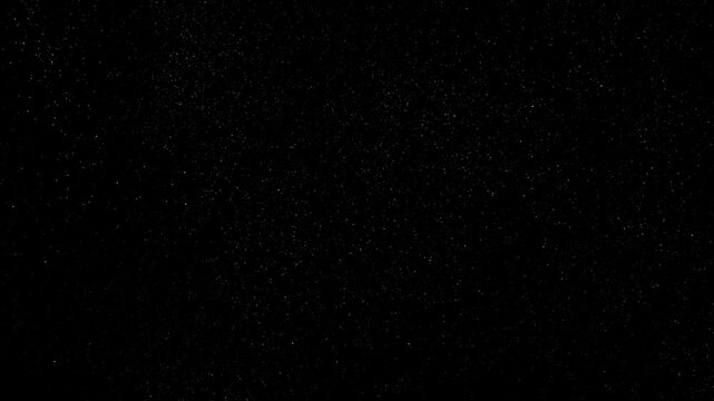 4K Wide Shot Windy Snow Flying Particles on Black Background Winter Cold Blizzard Effect Overlay