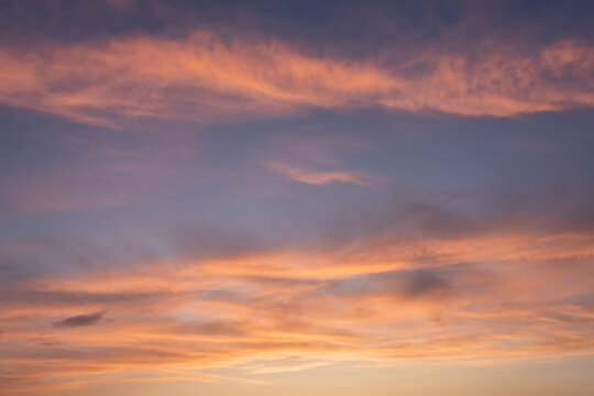 Beautiful colorful vibrant Summer sunset sky for use as background or composite