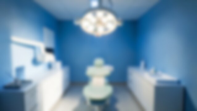 Blurred modern clinical exam room background for healthcare website