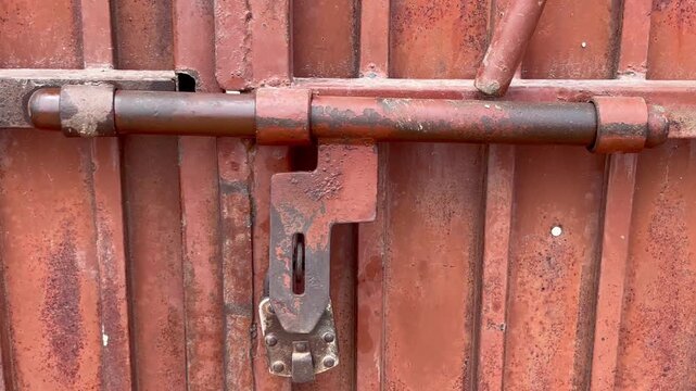 old rusty iron  door