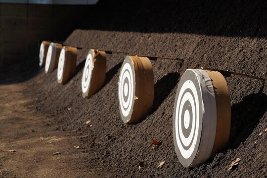 用意された弓道（Japanese archery）の的