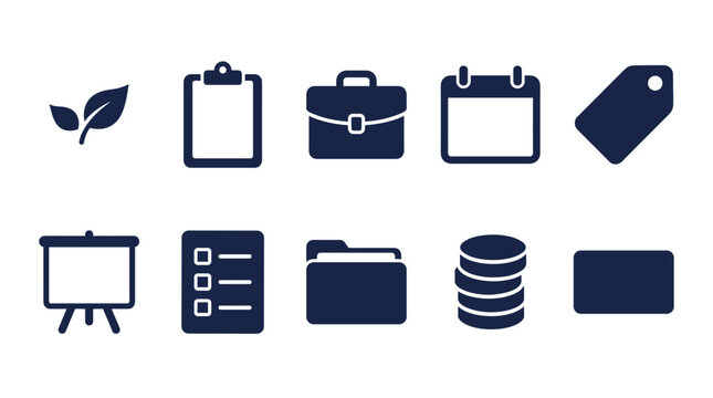 Business and finance icons flat design set