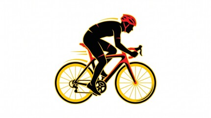 Fototapeta premium Cyclist riding a road bike. Professional athlete racing on a bicycle.