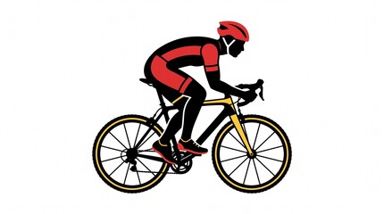 Fototapeta premium Cyclist riding a road bike. Professional athlete training on a bicycle.