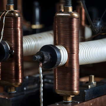 Copper coil engineering close-up