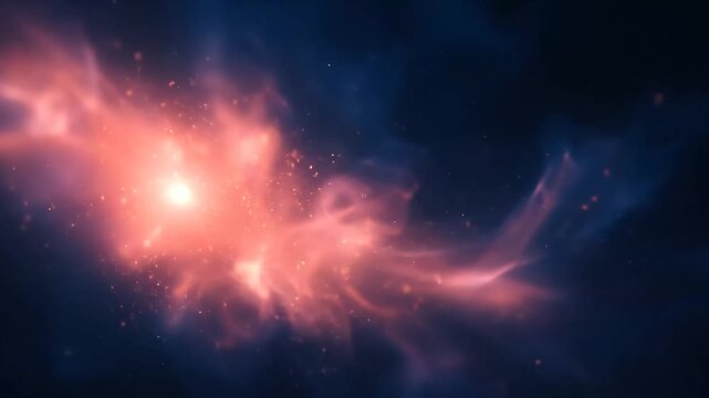 Abstract cosmic phenomena showcasing swirling nebulae and radiant celestial explosions in a sequence of vibrant space visuals