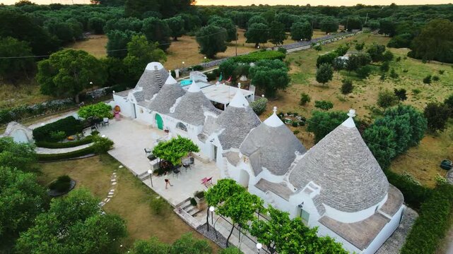 Dreamy Puglia. Flying over the Trulli of the Itria Valley.
