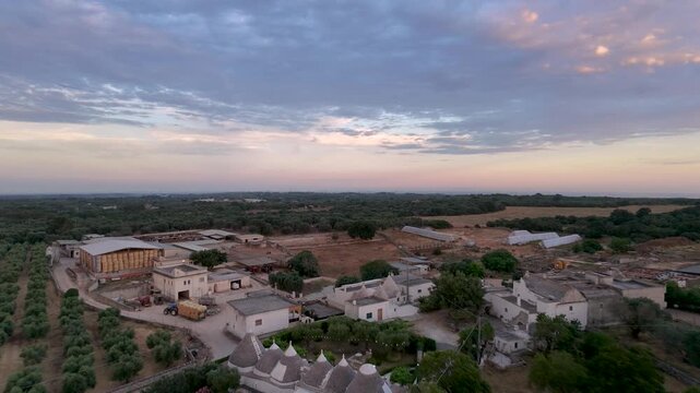 Dreamy Puglia. Flying over the Trulli of the Itria Valley.