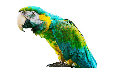 Blue and yellow macaw parrot bird with vibrant feathers © Eustace